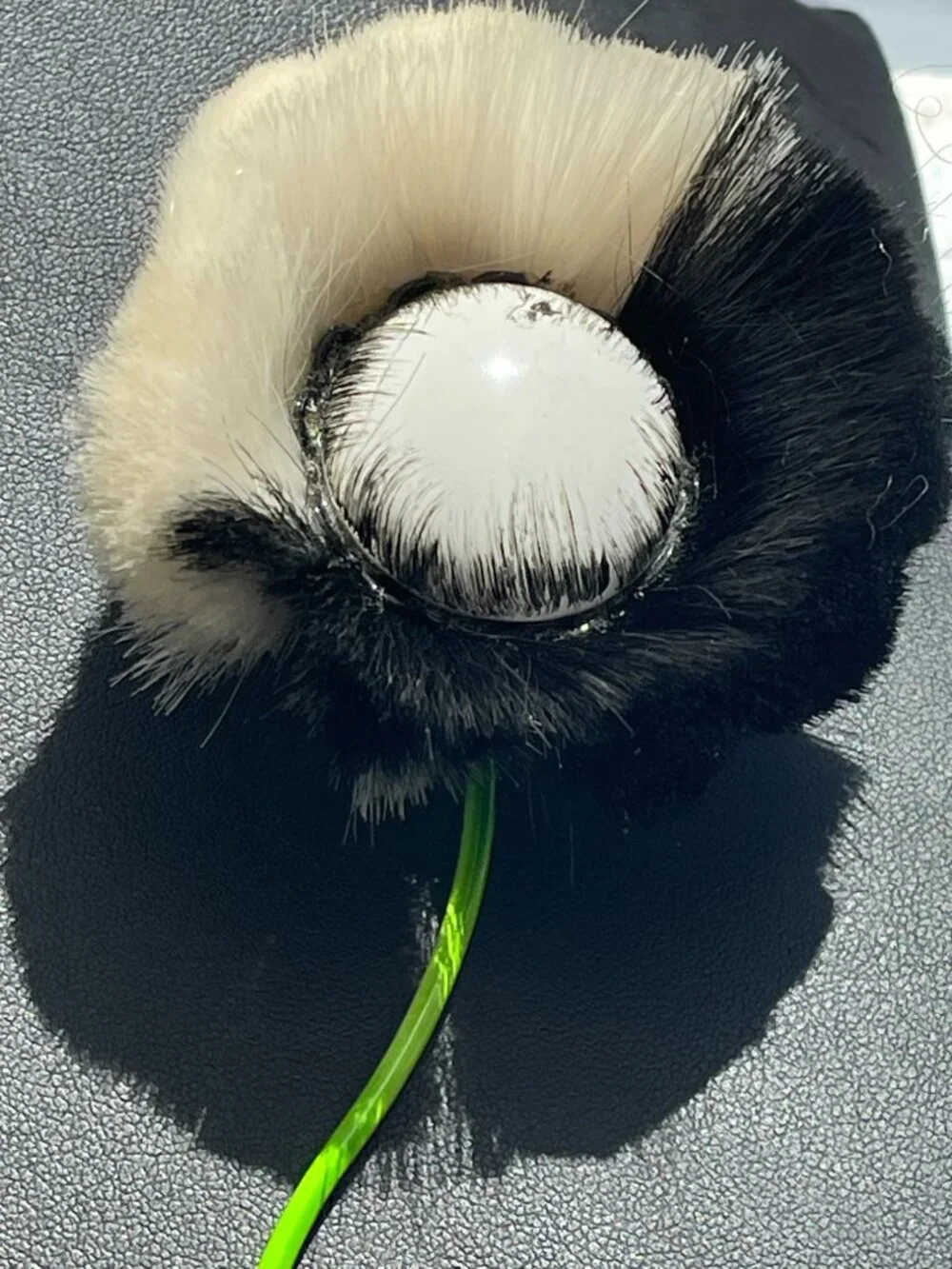 Hattie Carnegie Unsigned Vintage Powder Puff Brushing Flower Brooch Retro Mod Ar